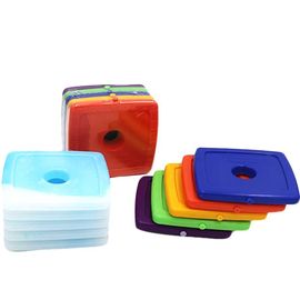 Het kleurrijke Mooie Plastic Lunchijs pakt Koelgel 13.3*12.7*1.3cm in